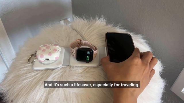 The Ultimate Travel Companion: Our 3-in-1 Wireless Charger with MagSafe for All Your Apple Devices!