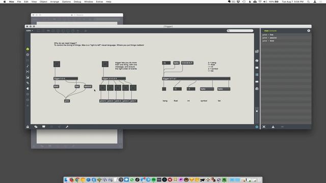 Max/MSP - trigger смотреть онлайн