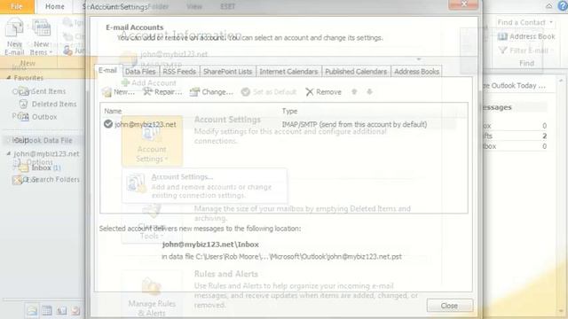 How to update your email password in Outlook 2010 смотреть онлайн