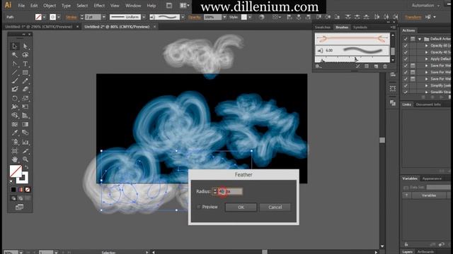 How To Create Smoke Effect -  Illustrator Tutorials - Blue Smoke - Vector Smoke Background Video