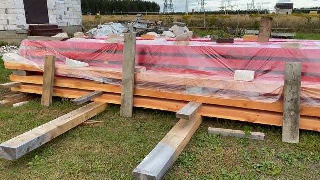 Хранение и Обработка Антисептиком Деревянных Балок (Бруса) Для Полов и Перекрытий. смотреть онлайн