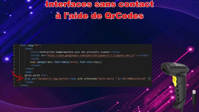 PHP/jQuery - Interface homme machine sans contact avec une douchette / scanner de QrCode смотреть онлайн