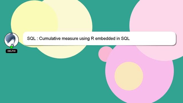 SQL : Cumulative measure using R embedded in SQL смотреть онлайн