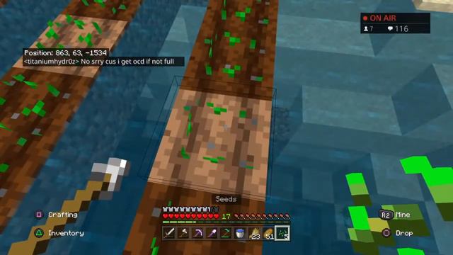 MineCraft ps4 survival | road to 64000 bread |feel free to join смотреть онлайн