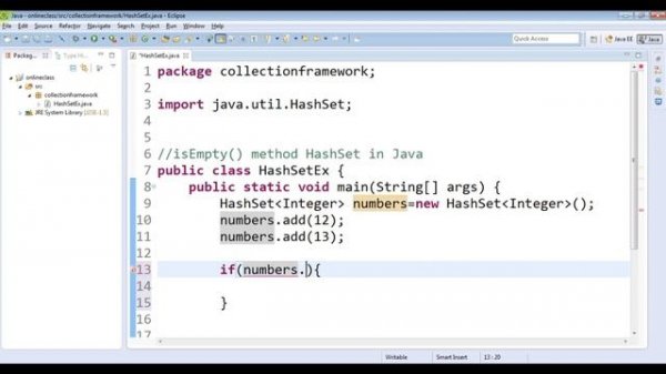 How to check if HashSet is empty Java | HashSet isEmpty() Method in Java