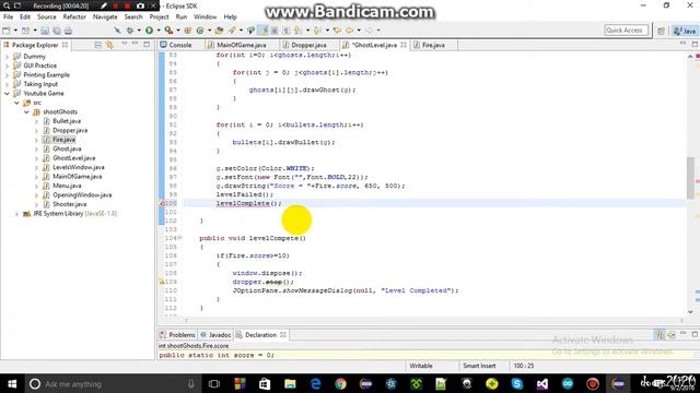 How to make a Simple Game in Java using Eclipse Part#8 смотреть онлайн