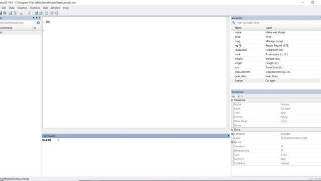 #StataTutorial : How Clear Command Works? #StataForBeginners