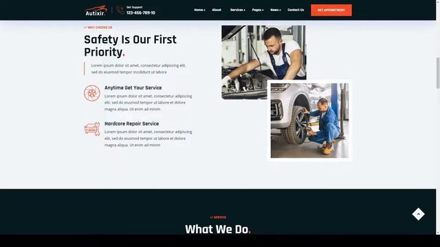Autixir - Car Services WordPress Theme car services auto servicing смотреть онлайн