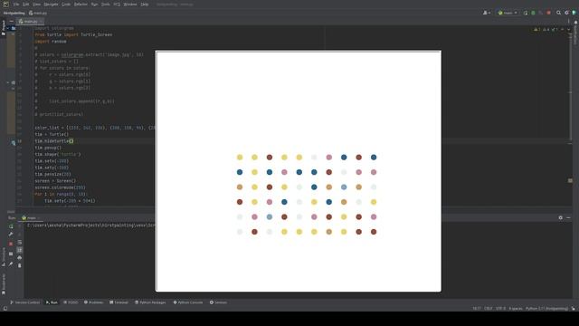 The Damien Hirst's spot painting! (100 days of python coding challenge!) смотреть онлайн