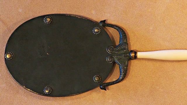 Armand-Albert RATEAU - Museum Piece 1925 - Bronze & Ivory Hand Mirror - Morateur Gallery