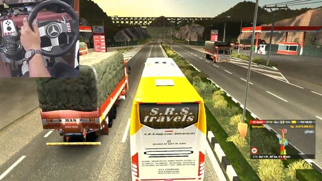 SRS Travels Volvo | Bangalore to Salem Bus| Indian Volvo | Euro Truck Simulator 2 | gameplay смотреть онлайн