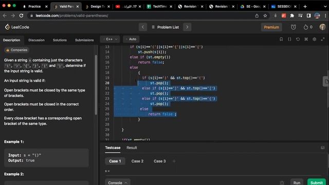Valid Parentheses - Leetcode 20.- C++ - بالعربي смотреть онлайн