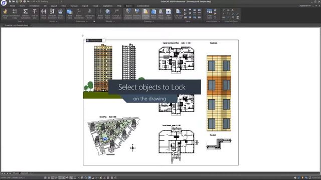 Drawing Lock Using GstarCAD Express Tool смотреть онлайн