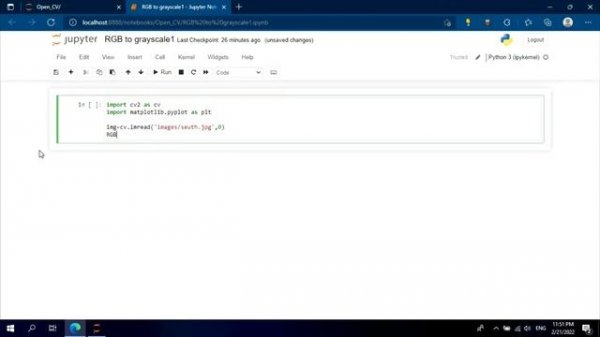 EP2: RGB to grayscale  OpenCV Python