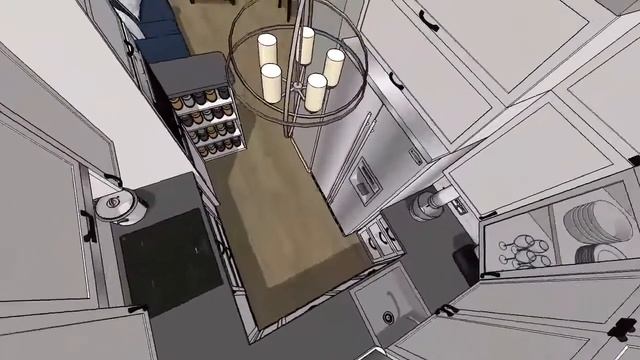 Анимация проекта 1-комнатной квартиры от Belopolskaya interior design смотреть онлайн