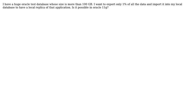 Databases: How to export oracle 11g database partially? смотреть онлайн