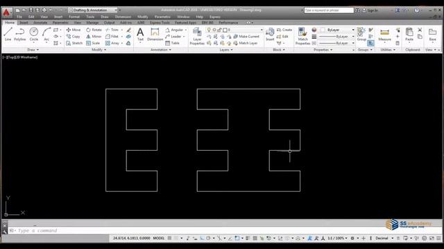 AutoCAD 2016 : Mirror смотреть онлайн