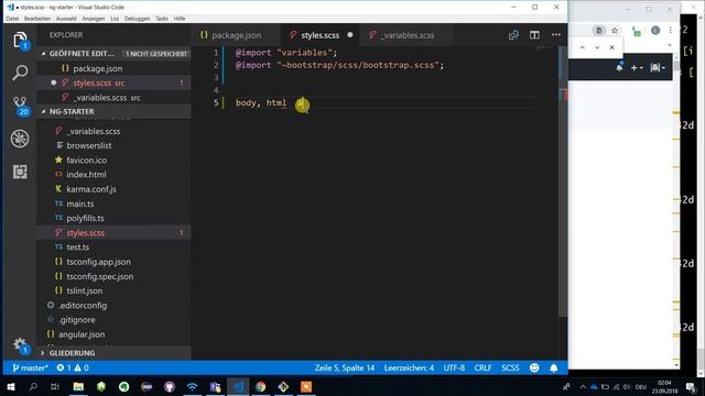 Learn Angular 6 | SASS ( SCSS ) FILES & Bootstrap | Tutorial on Windows 10 | Part #05 смотреть онлайн