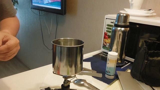 Горелка BRS-3000T + в edc рюкзака. Первый тест - готовлю суп в походной кружке. смотреть онлайн