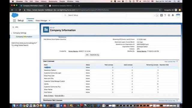 Salesforce Org Information - Id, edition, Instance, Deactivation смотреть онлайн