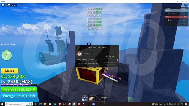 Blox Fruit Chest Farm Script | Auto Server Hop & More