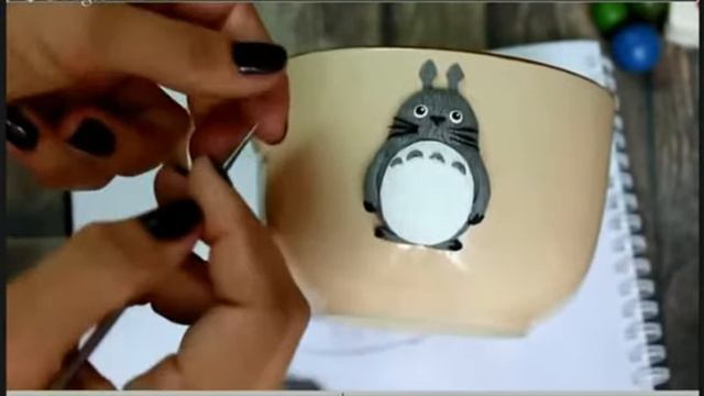 Декор чашки полимерной глиной смотреть онлайн