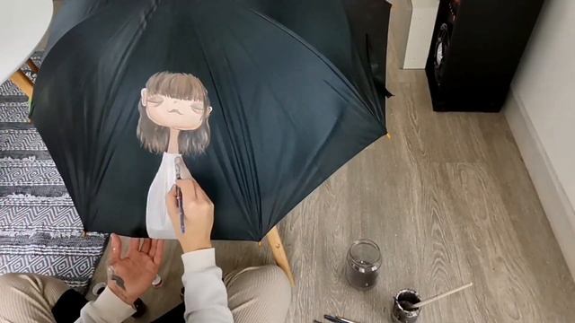 Симона Јовчевска - цртање на чадор, Simona Jovcevska - painting on umbrella - spirit of music- смотреть онлайн