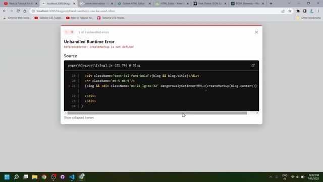 Rendering HTML text using dangerouslySetInnerHTML in Next.js | NextJs Tutorial for Beginners #18 смотреть онлайн