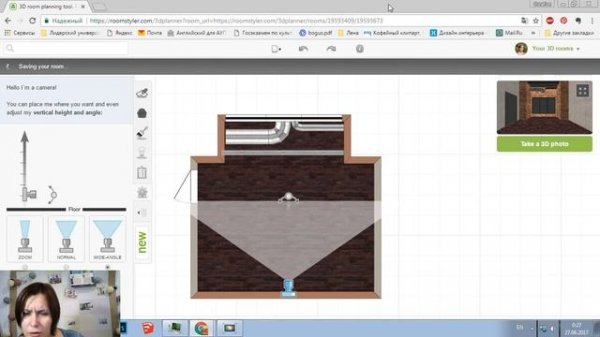 Урок 3 по Roomstyler на русском языке. Декор стен, пола и потолка в 3d стиль интерьера Лофт