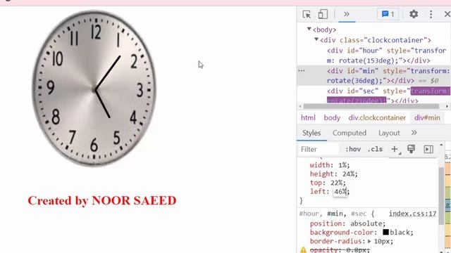 Build A Real-time Changing Clock Using HTML, CSS, JavaScript смотреть онлайн