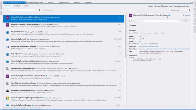 Fix : DbContextOptionsBuilder does not contain a definition for UseSqlServer and no accessible ext смотреть онлайн