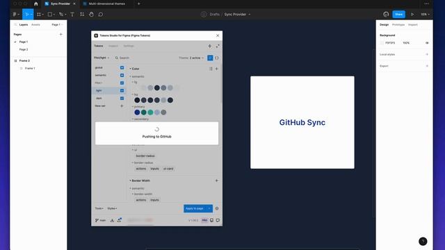 Github Sync with Tokens Studio for Figma смотреть онлайн