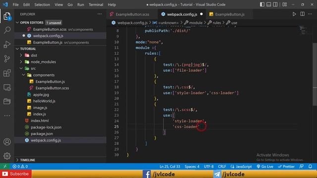 Webpack in Tamil - 6 - Handling SCSS / SASS using SASS Loader смотреть онлайн