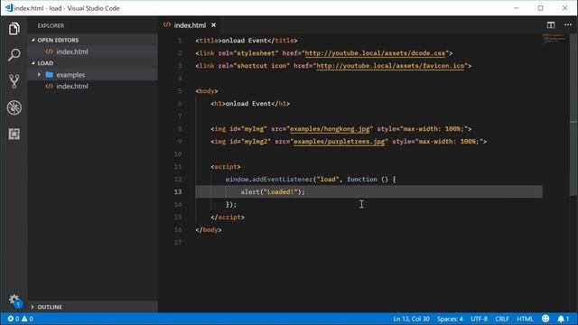 JavaScript Tutorial - "load" event | Detect when images or the page has loaded смотреть онлайн