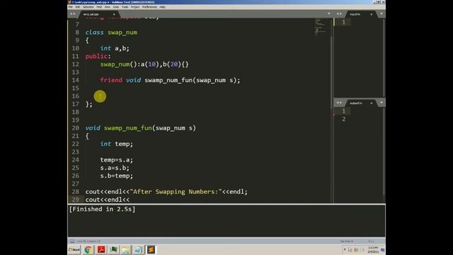 MSBTE OOP 22316 OBJECT ORIENTED PROGRAMMING Practical No : 8 swap values using friend function. смотреть онлайн