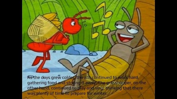 "The Ant and The Grasshopper" Kids Bed Time Story / Classic Fairy Tales