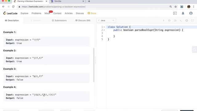 LeetCode 1106. Parsing A Boolean Expression 中文解释 Chinese Version смотреть онлайн