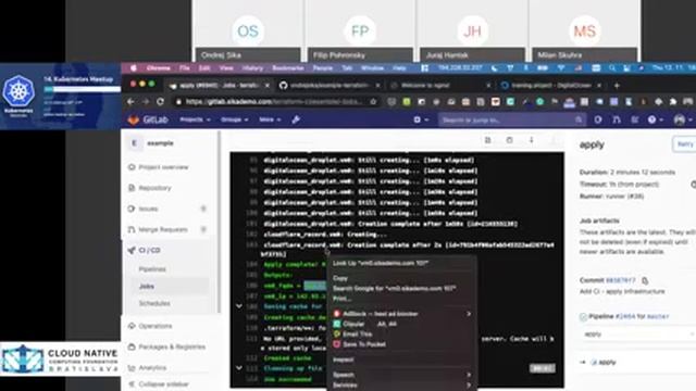 14. CNCF SK meetup || Automatizace nasazovani infrastruktury pomoci Terraformu a Gitlab CI || Ondř смотреть онлайн
