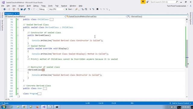 Sealed Class Interview Questions and Answers C# | Tech Point Fundamentals #techpointfundamentals смотреть онлайн