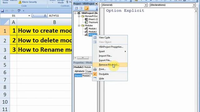 #howto #create & #delete #module in #excel #vba #automation смотреть онлайн