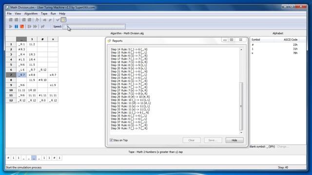 Windows Turing Machine Simulator: Arithmetical Division Algorithm смотреть онлайн