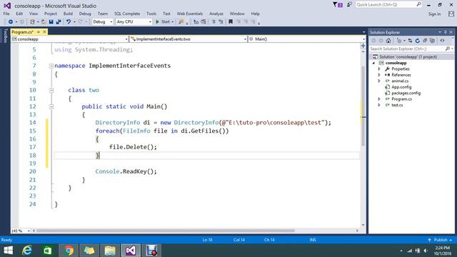 How to delete all files and folders in a directory in c# .net app смотреть онлайн