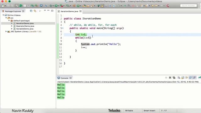 #3.3 Java Tutorial | While | For | Iteration Statement | Loops смотреть онлайн