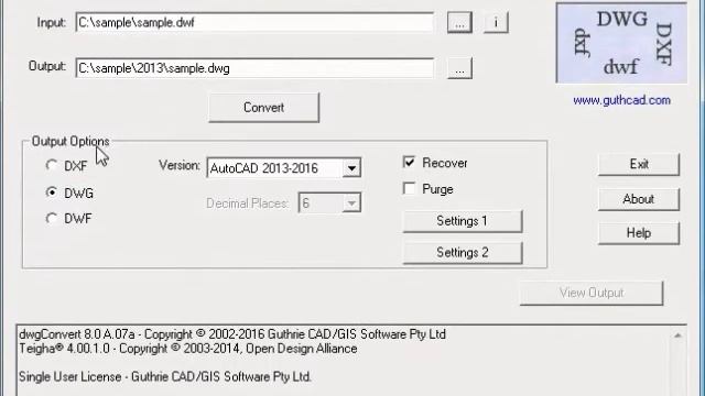 DWF to DWG converter смотреть онлайн