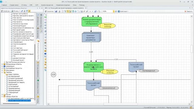 2023-03-17 Нотация EPC-M в среде моделирования "Бизнес-Студия" смотреть онлайн