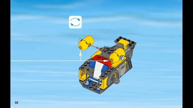 LEGO City 60092 Deep Sea Submarine - instruction timelapse смотреть онлайн