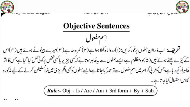 Present Simple Tense Passive Voice ( فعل مضارع مجہول) смотреть онлайн