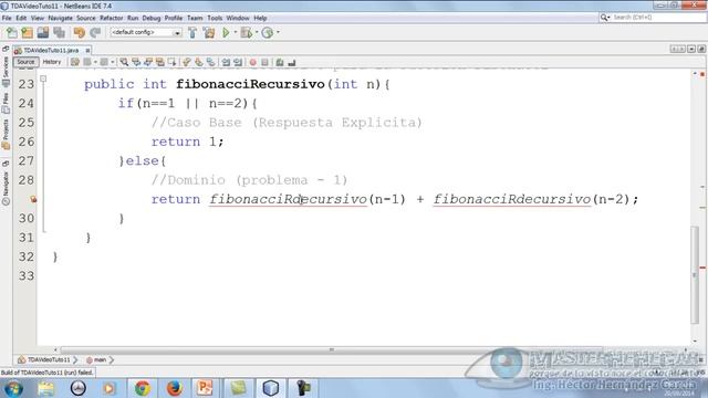 11 - Sucesión Fibonacci mediante Recursividad (EDDJava) смотреть онлайн