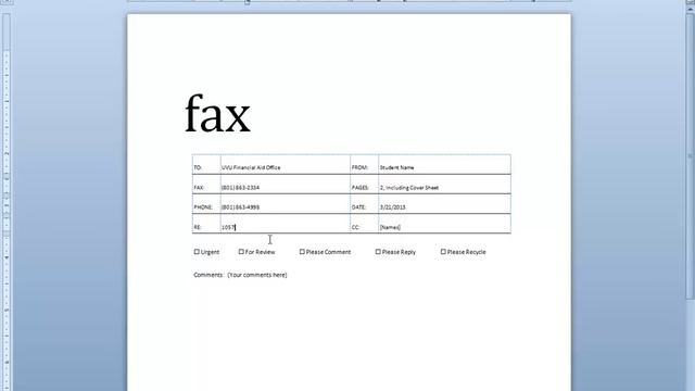 FAX Coversheet Template смотреть онлайн