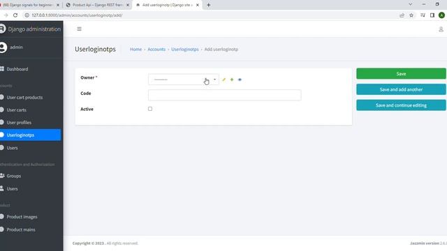 Django admin using jazzmin смотреть онлайн